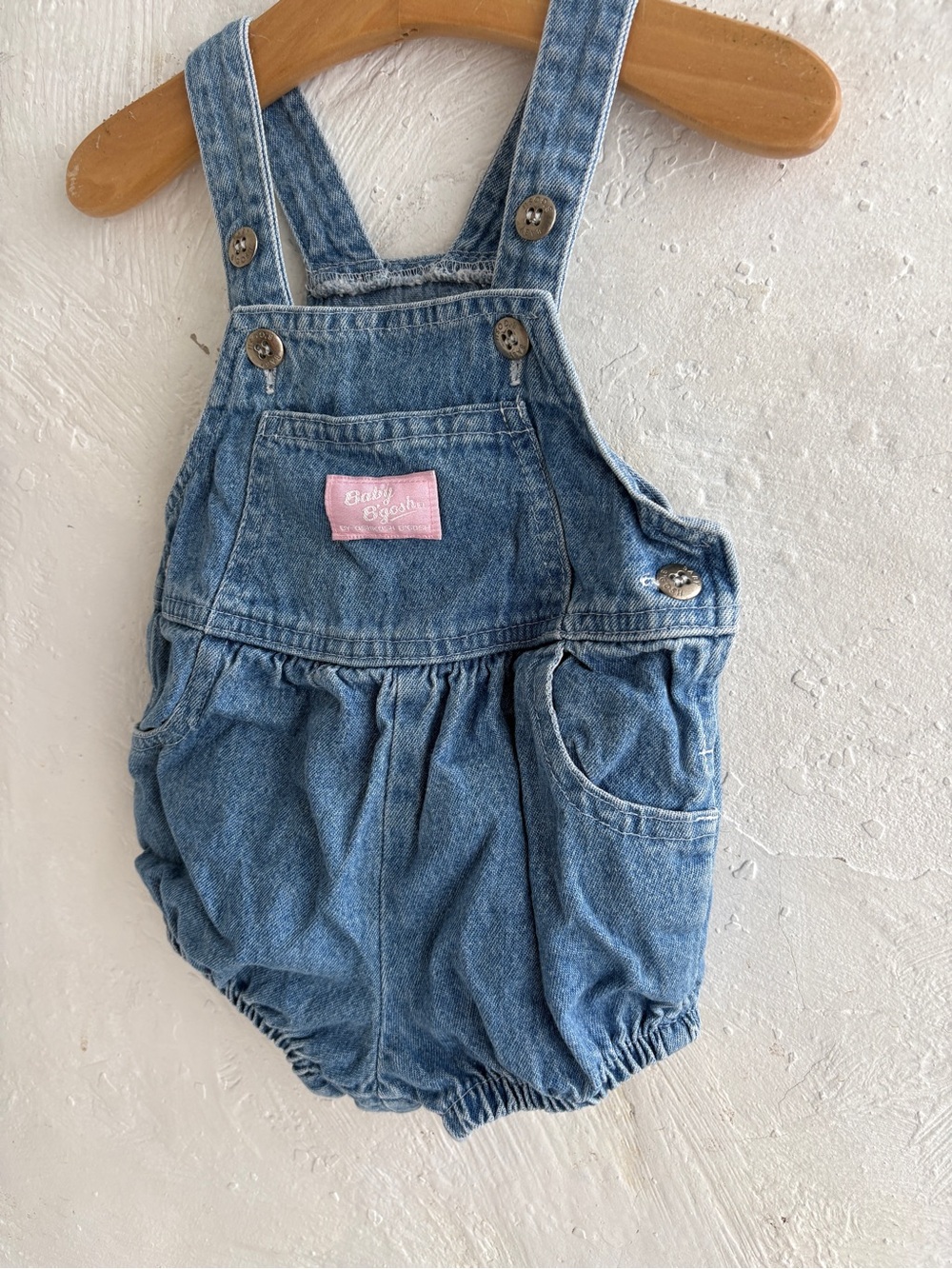 Vintage baby girl Oshkosh 100% cotton overall onesie - Picture 2 of 6